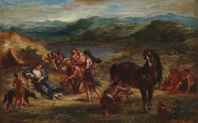 Eugene Delacroix Ovid among the Scythians Spain oil painting art
